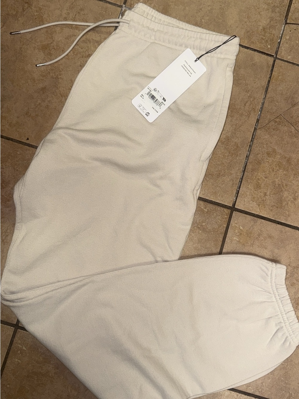 ALO Yoga Cream Men's Sweat Fleece Joggers
